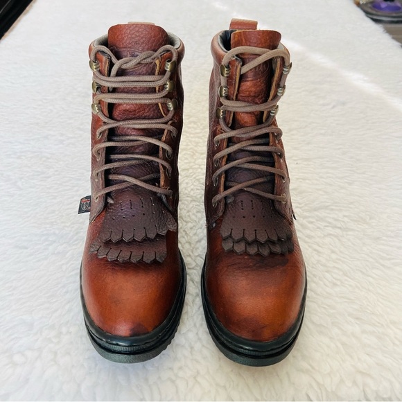Justin L0995 Cowhide Copper Grizzly Brown Leather Women’s Chukka/Ankle Boots 6 B - Picture 9 of 16